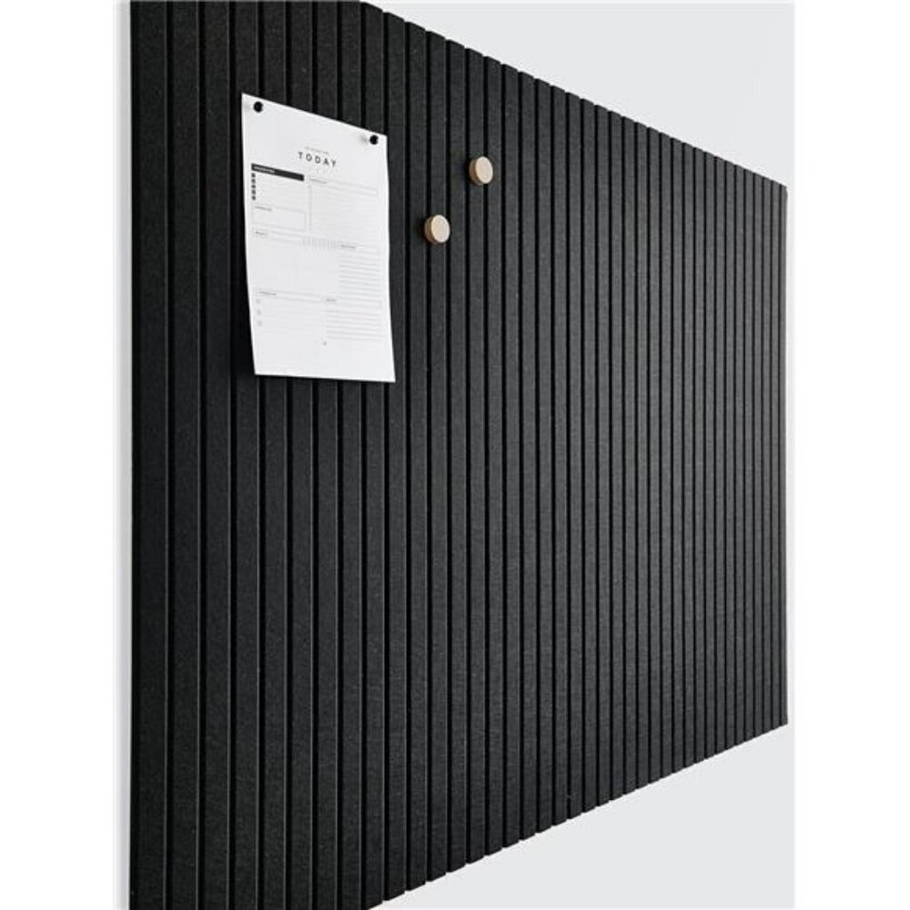 Black Felt Wall Tiles 12 Pack Bulletin Board Organizer